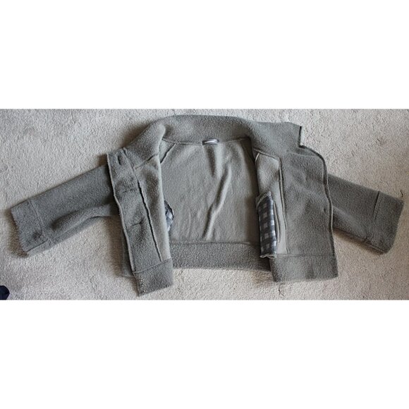 Alembika - Button Front, Convertible Collar Oversized Jacket- High Pile Fleece S - Picture 9 of 11